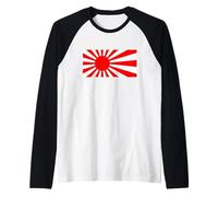Drapeau Japonais du Soleil Levant de la Culture et de l'histoire du Japon Manche Raglan