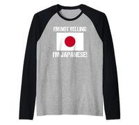 Drapeau Japonais « I'm Not Yelling » Manche Raglan