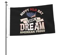Drapeau Jardin Bonne Fête De Martin Luther King ! J'Ai Un Rêve Double Face Drapeau De La Fierté Amusant Bannière Décorative Pour Bureaux Extérieure Fête 3X5 Ft