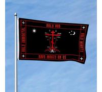 Drapeau Jardin Croix du Golgothan Dieu Saint ayez Bannière de Cour pour | Vacances 3x5 FT Imperméable Drapeau de Jardin Suspendre Bannière pour Intérieur Pelouse