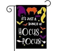 Drapeau Jardin Halloween Hocus Pocus FONGWAN Sorcières Sœurs Sanderson Décorations Extérieures, 30×45 cm - E Style G