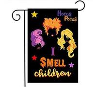 Drapeau Jardin Halloween Hocus Pocus FONGWAN Sorcières Sœurs Sanderson Décorations Extérieures, 30×45 cm - A Style G