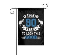Drapeau Jardin Il M'A Fallu 90 Ans Pour Être Aussi Belle. Durable Drapeau Imperméable Bannière De Cour Pour Patio D'Intérieur Fête 12X18 Inch