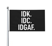 Drapeau Jardin Je Ne Sais Pas, Je M'En Fiche, Je M'En Fous. Uv Fade Résistant Décoration De Drapeau Double Face Bannière Pour Fête Balcon Ferme 3X5 Ft