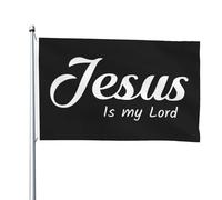 Drapeau Jardin Jésus Est Seigneur Imperméable Drapeau Double Face Bannière Pour Ferme Balcon Fête 3X5 Ft