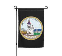 Drapeau Jardin Sea Dog Le District Columbian Amusant Drapeau Décoratif Double Face Bannière De Cour Pour D'Intérieur Extérieure Intérieur 12X18 Inch