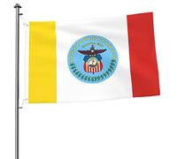 Drapeau Jardin The Arch City Ohio Bannière pour Porche 3x5 FT | Amusant Drapeau décoratif Double Face Bannière décorative pour Maison Pelouse