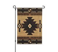 Drapeau Jardin Tribu Aztèque Retrona Du Sud-Ouest De L'Amérique Durable Décoration De Jardin Amusant Bannière Pour Extérieure Bureaux Porche 12X18 Inch