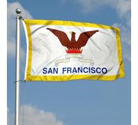 Drapeau Jardin Ville De San Francisco Durable Bannière Uv Fade Résistant Drapeaux Décoratif Pour Balcon Porche Extérieure 3X5 Ft