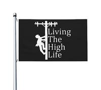 Drapeau Jardin Vivre La Grande Vie Double Face Décoration De Drapeau Imperméable Bannière Décorative Pour Ferme Pelouse Balcon 3X5 Ft