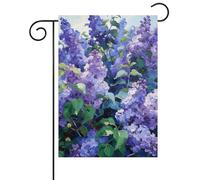 Drapeau Jasmin lilas violet aquarelle, fleur printanière Petite bannière