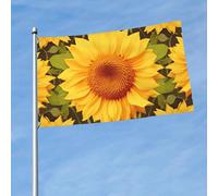 Drapeau jaune 9,1 x 1,5 m - Beau tournesol amusant - Drapeaux de vacances de jardin pour toutes les saisons - Pour décoration de dortoir, fête en plein air