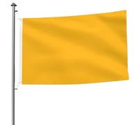 Drapeau jaune ambré double face avec œillets - 1,5 x 2,4 m - Drapeau décoratif pour patio, porche, événement de groupe.