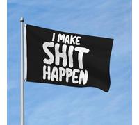 Drapeau « Je fais bouger les choses » 90 x 150 cm, bannière double face de bienvenue, décoration murale pour chambre d'étudiant, style universitaire.