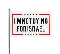 Drapeau « Je meurs pour Israël » 90 x 150 cm, décoration intérieure/extérieure, bannière de procession avec 2 œillets