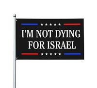 Drapeau « Je meurs pour Israël » 90 x 150 cm, décoration intérieure/extérieure, bannière de procession avec 2 œillets