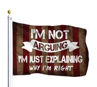 Drapeau Je ne discute pas, j'explique juste pourquoi Drapeaux 90X150cm