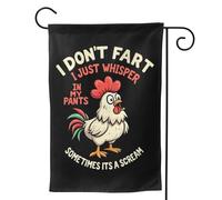 Drapeau « Je ne pète pas, je chuchote dans mon pantalon », Drapeau de jardin humoristique 30 x 45 cm, double face, décoratif pour toutes les saisons