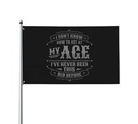 Drapeau « Je ne sais pas comment agir » - Couleurs vives - Résistant aux UV - Parfait pour la décoration intérieure et extérieure - Bannière en polyester simple face de 3 x 5 pieds avec œillets en lai
