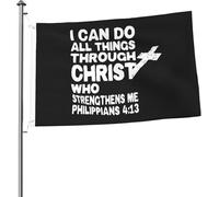 Drapeau « Je peux tout faire par Jésus-Christ » 2 x 3 pieds Drapeaux lumineux