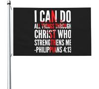 Drapeau « Je peux tout faire par Jésus-Christ » 3 x 5 pieds Drapeaux lumineux