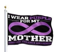 Drapeau Je porte du violet pour ma mère (violence Drapeau De Jardin