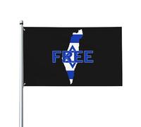 Drapeau « Je soutiens Israël » 90 x 150 cm avec œillets en laiton, bannière d'extérieur