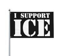 Drapeau « Je soutiens la glace » 4x6 | Je suis solidaire de la glace | Panneau/Bande/Tapisserie avec 2 œillets métalliques | Pied non inclus