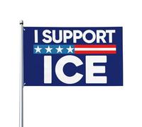 Drapeau « Je soutiens la glace » 4x6 | Je suis solidaire de la glace | Panneau/Bande/Tapisserie avec 2 œillets métalliques | Pied non inclus