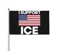 Drapeau « Je soutiens la glace » 4x6 | Je suis solidaire de la glace | Panneau/Bande/Tapisserie avec 2 œillets métalliques | Pied non inclus