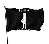 Drapeau « Je soutiens les mères célibataires » 3 x 5 pieds avec deux œillets en laiton, double couture, couleurs vives, anti-décoloration