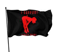 Drapeau « Je soutiens les mères célibataires » 3 x 5 pieds avec deux œillets en laiton, double couture, couleurs vives, anti-décoloration