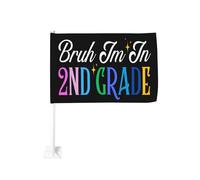 Drapeau « Je suis en CE1 » pour voiture, premier jour d'école | 30 x 45 cm | Impression recto verso