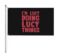 Drapeau JE SUIS Lucy, je fais des trucs de Lucy Drapeaux 90X150cm