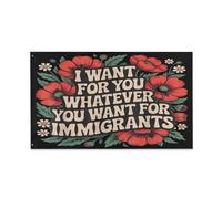 Drapeau Je Veux Pour Toi Tout Ce Que Tu Veux Pour Les Immigrants Couture Double Face Flag Protection Uv Garden Flag Pour L'Extérieur Decor Patio 3X5Ft