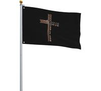 Drapeau Jean 3:16 (Récit Religieux) : Dieu A Aimé Le Monde. Jésus Drapeau Pirate Renforcé Avec Traditionnel Bannière, Pour Balcon, Jardin, Les Défilés, 90x150cm
