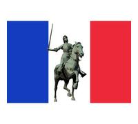 Drapeau Jeanne D'arc - 10x6.5cm - Sticker/Autocollant