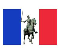 Drapeau Jeanne D'arc - 29x19cm - Sticker/Autocollant