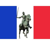 Drapeau Jeanne d'Arc - 5x3.3cm - Sticker