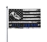 Drapeau Jiu Jitsu Flag Américain États-Unis Grand Drapeau Couleurs Resistant Exterieur Lavable Bannière À Œillets, Pour D'Intérieur, Les Bureaux, Les Défilés, 90X150Cm