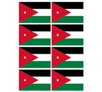 Drapeau Jordanie (8 fois 9.5x6.3cm) - Sticker