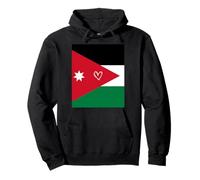 Drapeau jordanien avec cœur Fier, fête Nationale du Patrimoine Sweat à Capuche