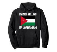 Drapeau jordanien avec Inscription « I'm Not Yelling » Sweat à Capuche