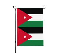 Drapeau jordanien imprimé de cour de jardin bannière polyester double face drapeau extérieur moderne vacances extérieur décoration cadeau