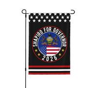 Drapeau Josh Shapiro 2026, candidat au poste de gouverneur de Pennsylvanie, décoration pour la maison, le bar ou le jardin, 30 x 45 cm (12 x 18 pouces).