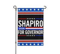 Drapeau Josh Shapiro candidat au poste de gouverneur en 2026 (32 x 46 cm) - Campagne Shapiro pour le poste de gouverneur de Pennsylvanie - Panneau double face - Décoration de maison