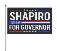 Drapeau Josh Shapiro candidat au poste de gouverneur en 2026 (90 x 150 cm) - Panneaux de jardin extérieurs double face 3 plis - Décoration
