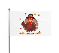 Drapeau Joyeux Thanksgiving Double Face Bannière Œillets En Laiton Dans Flag Pour Decor Home Four Seasons 3X5Ft