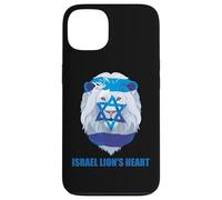 Drapeau juif en Forme de cœur du Lion d'Israël et étoile de David Coque pour iPhone 13