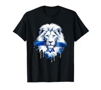 Drapeau juif Israël Lion David Étoile Yisrael Fiers Israélit T-Shirt